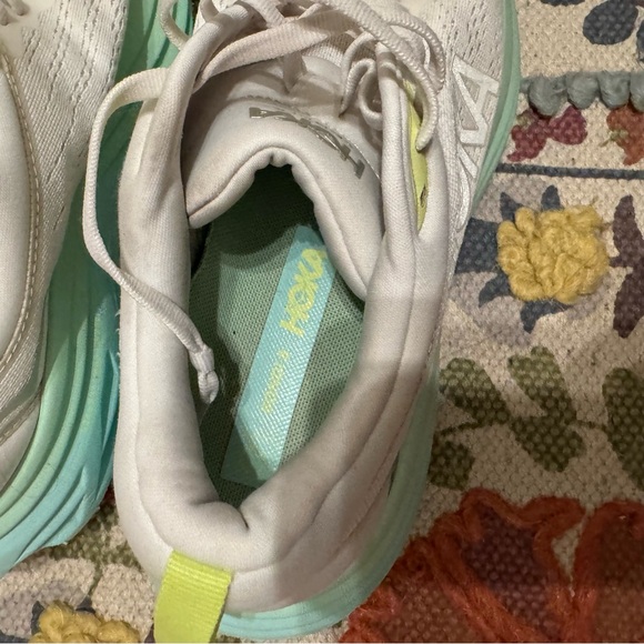 Hoka Women's White and Mint Athletic Shoes - Picture 4 of 11